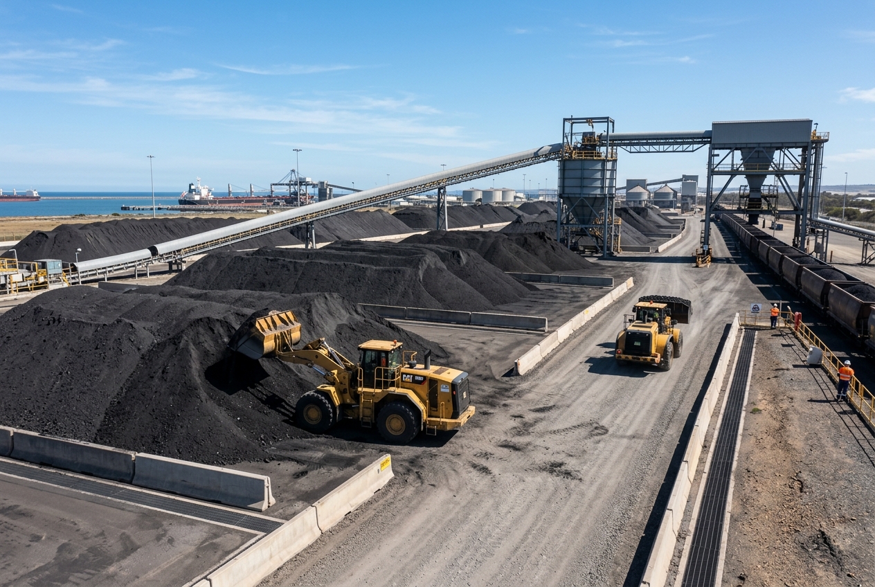 Organized coal stockyard operations — bulk coal supply management by TS Enterprises