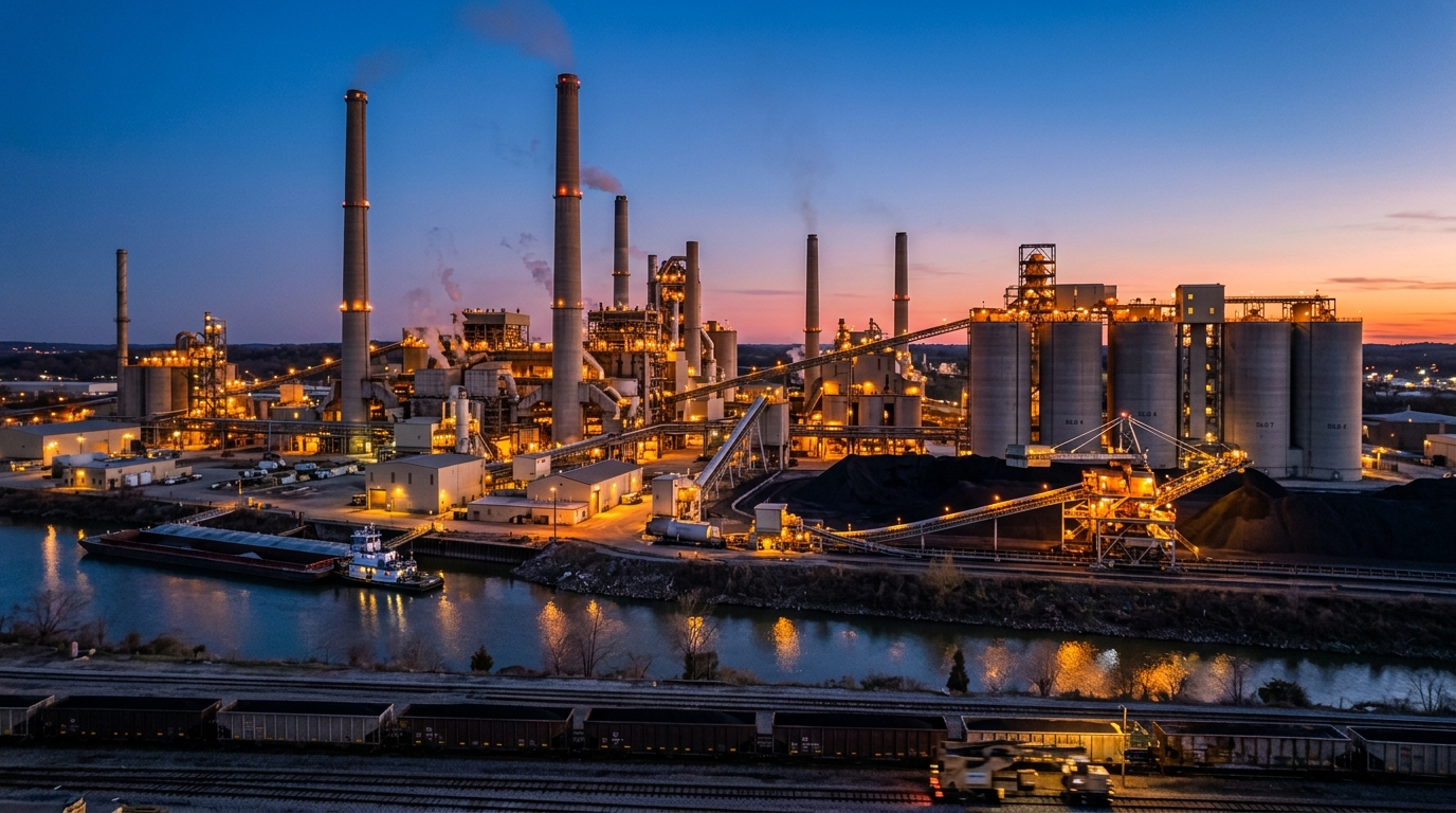 Industrial facility powered by bulk coal supply — TS Enterprises coal trading partner